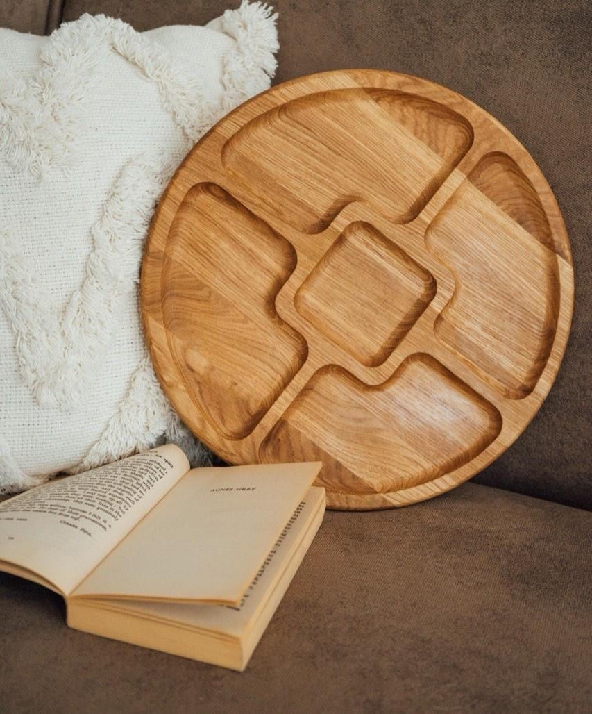 Мінажниця для сервірування столу з натурального дуба (33089719)