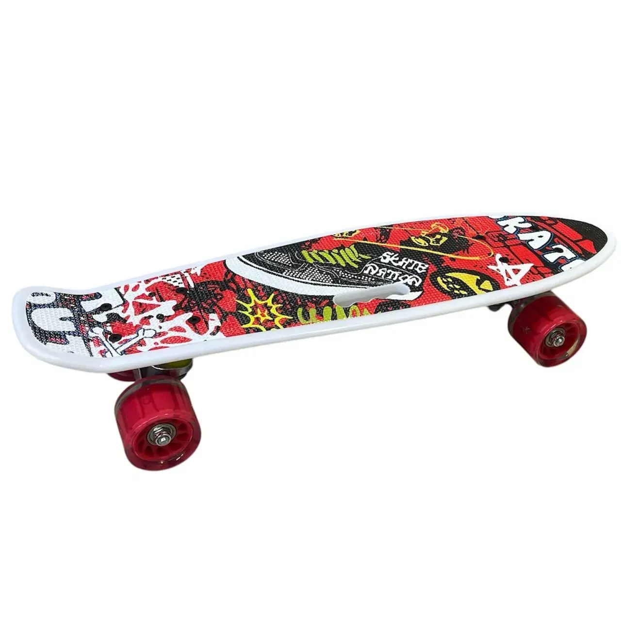 Пенниборд со светящимися колесами с ручкой для переноски до 70 кг (26844834) - фото 1 Пенниборд со светящимися колесами с ручкой для переноски до 70 кг (26844834) - фото 1