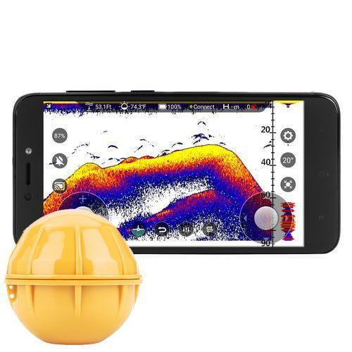 Ехолот для риболовлі Phiradar BT100 Bluetooth з'єднання до смартфона 1-о промінь огляд 90° локація 40 м