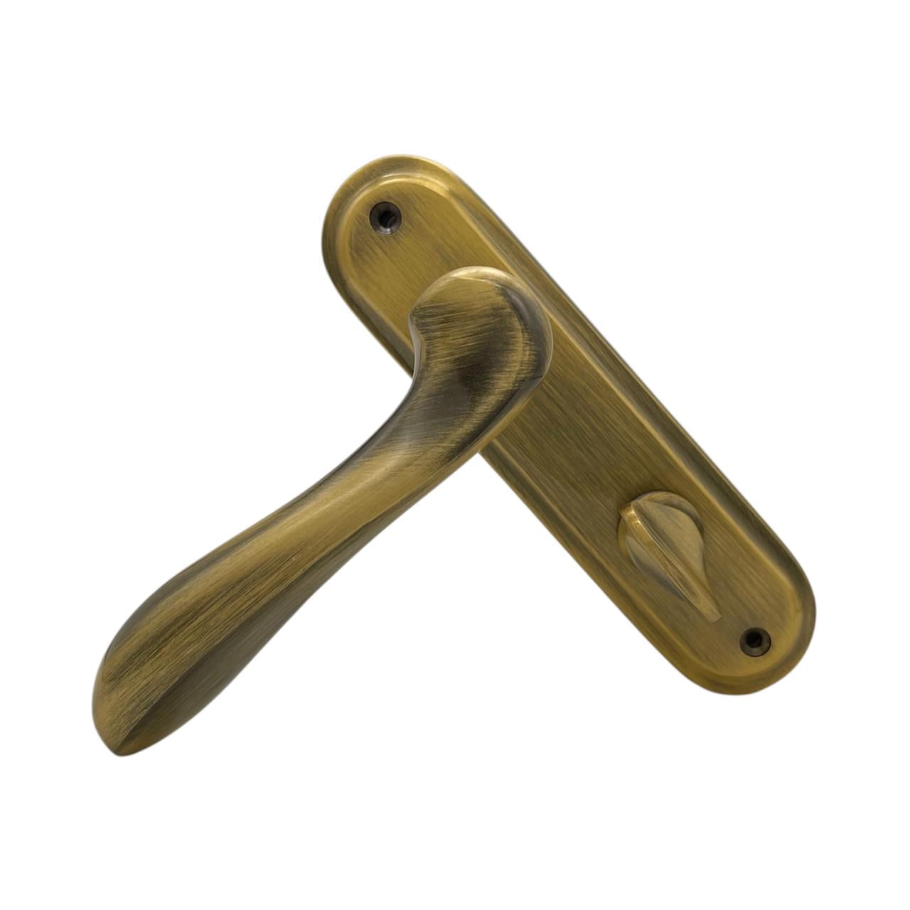 Ручки латунные межкомнатные Ozcanlar 62 мм Selin WC Antik (360019)