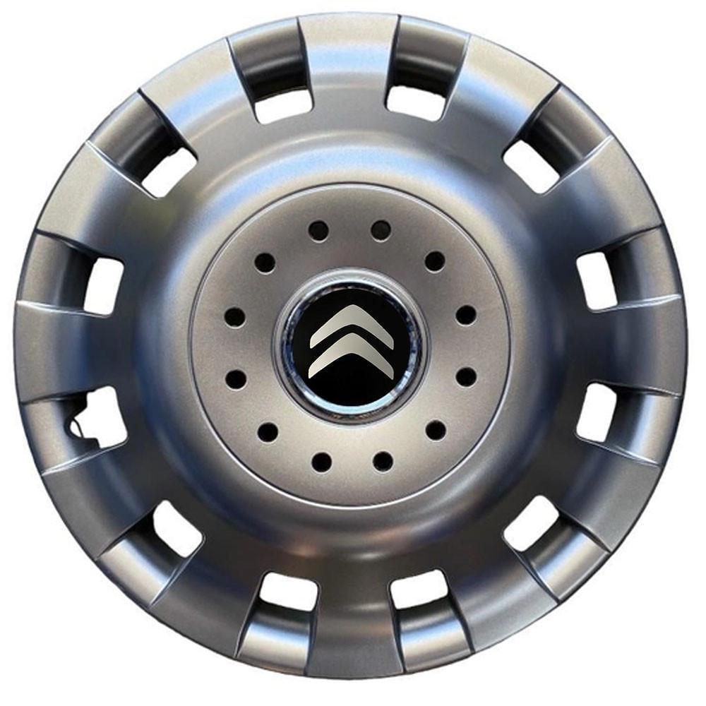 Колпаки SJS с логотипом Citroen 414 R16 4 шт. Серебряный (31008986)