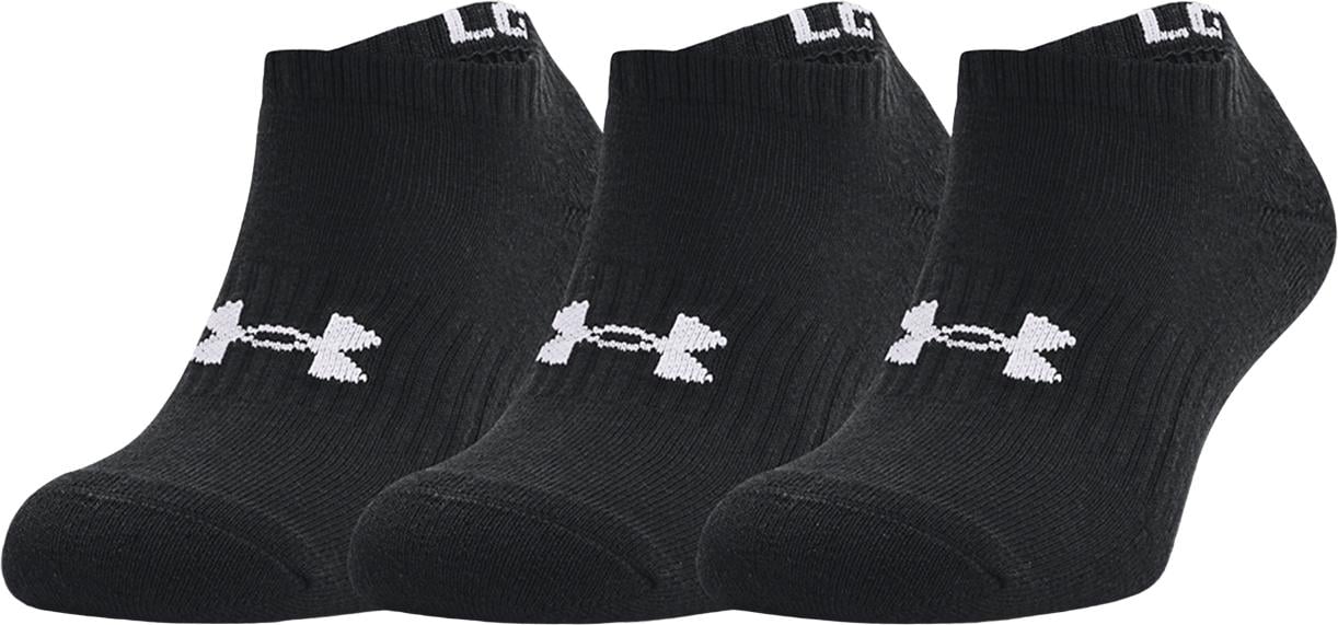 Носки Under Armour CORE NO SHOW 3PK 3 пары M Черный (1363241-001)