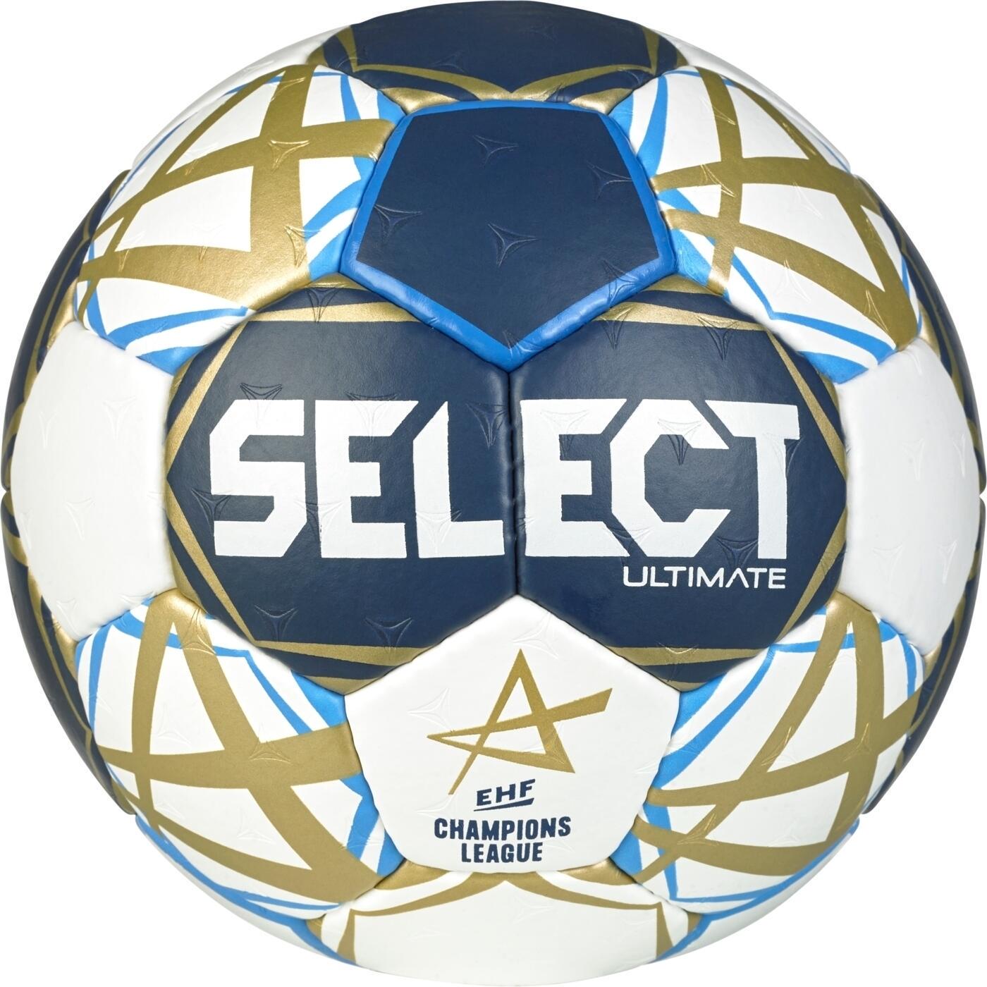 Гандбольный мяч Select ULTIMATE EHF CHAMPIONS LEAGUE V23 р. 3 Бело-темно-сине-золотой (161185-209)