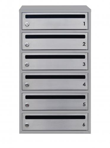 Почтовый ящик Lev-metal Е2-06.F на 6 секций 675x390x250 мм Серый (22060105) - фото 2