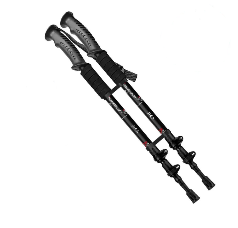 Палки трекинговые PowerPlay 9106 Fika 60-135 см Black/red