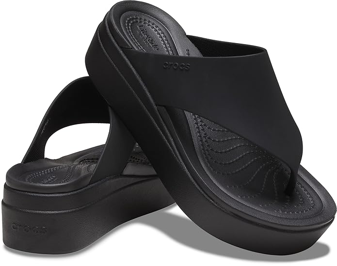 В'єтнамки жіночі для пляжу Crocs Brooklyn Flip Black р. 39-40 Чорний (23700)
