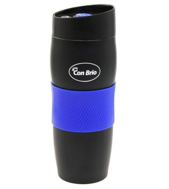 Термос Con Brio CB-366-SV нержавіюча сталь 500 мл Чорний із синьою вставкою (2784965240) - фото 1