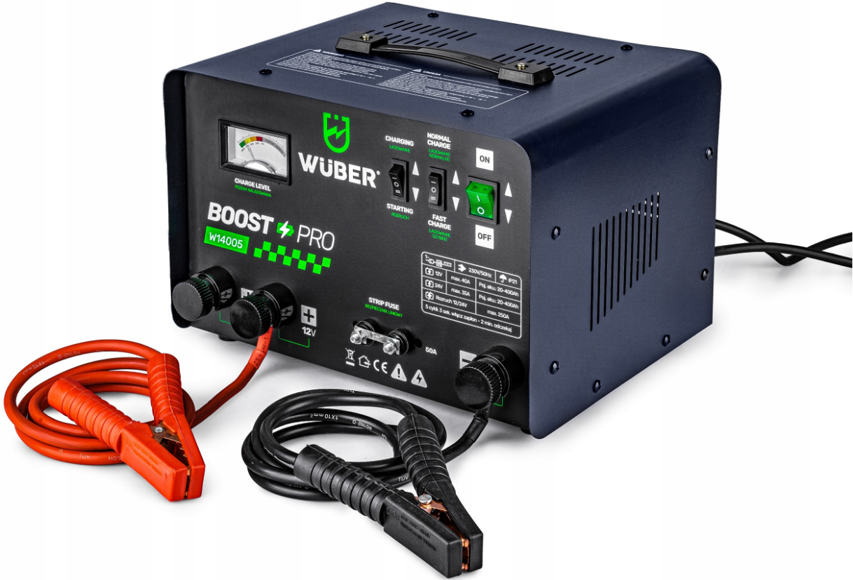 Зарядное устройство для автомобильного аккумулятора 40А 12/24В 20-400Aг (25018475) Зарядное устройство для автомобильного аккумулятора 40А 12/24В 20-400Aг (25018475)