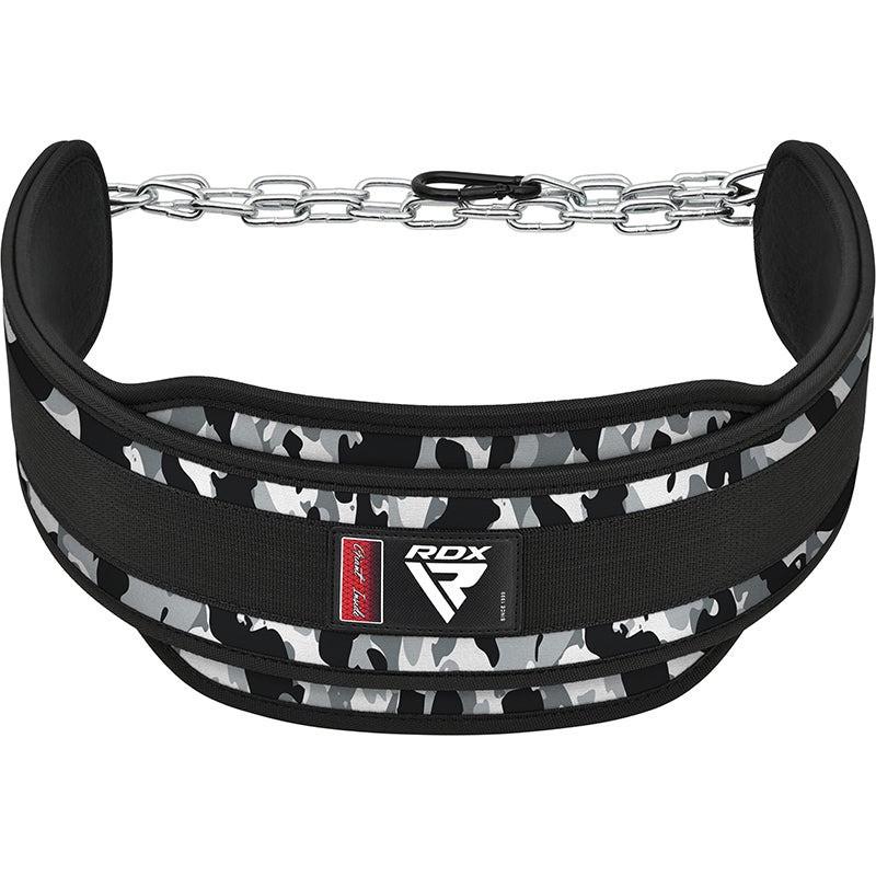 Пояс для обременений с цепью RDX T7 Pro Dipping Belt 2 Layer неопреновый Camo Grey (A-012997)