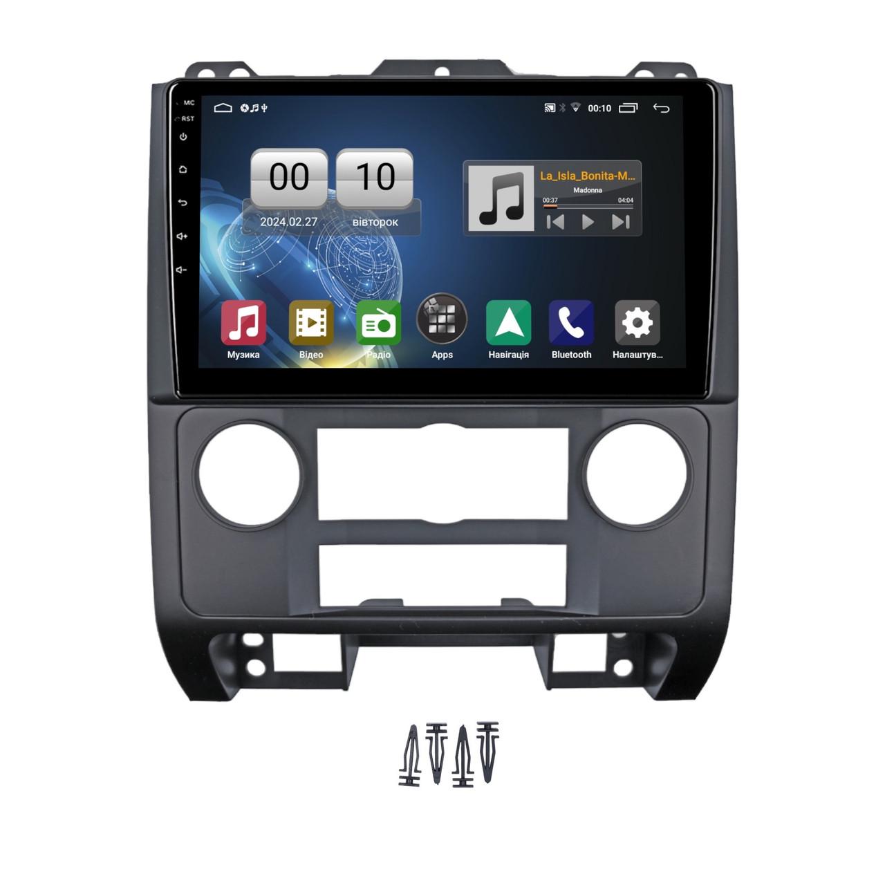 Автомагнітола штатна QIV Q1 для Ford Escape 2007-2012/Mazda Tribute 2008-2012 Mercury Mariner 2008-2010 9" (Q45948)