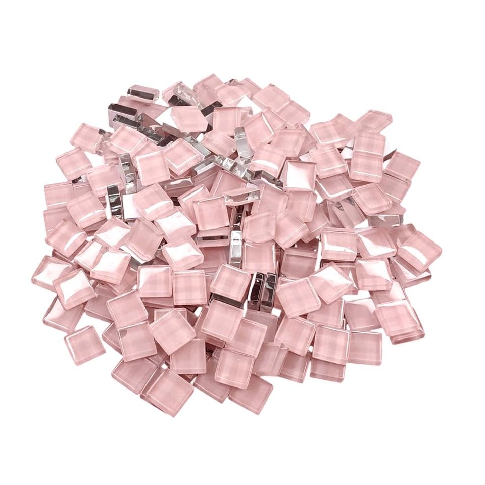 Набор кусочков мозаики квадратных из стекла 200 г 1х1 см Светло-розовый (8287) Набор кусочков мозаики квадратных из стекла 200 г 1х1 см Светло-розовый (8287)