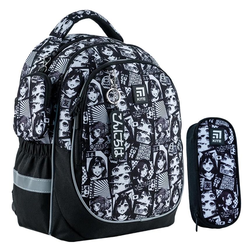 Набор KITE Education Anime рюкзак школьный ортопедический/пенал (202830)