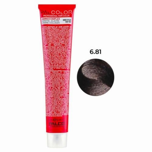 Крем-краска для волос PALCO с комплексом аминокислот 100 мл 6.81 темно-русый коричнево-пепельный (2517991324)