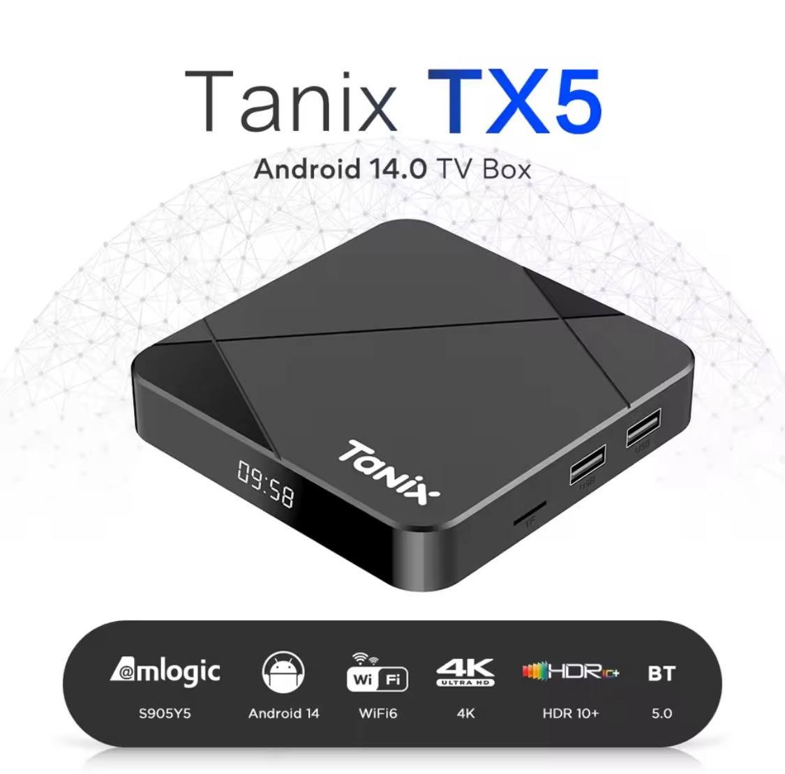 Приставка смарт ТВ Tanix TX5 S905Y5 4/32 Гб Smart TV Box Android 14 и прошивка - фото 4 Приставка смарт ТВ Tanix TX5 S905Y5 4/32 Гб Smart TV Box Android 14 и прошивка - фото 4