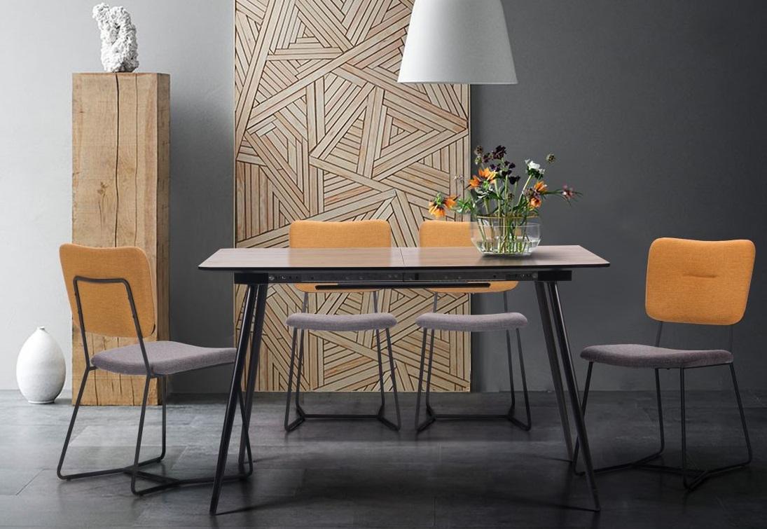 Обідній стіл AMF Orlando 760х1200+400х800 розкладний Чорний/Дуб шервуд - фото 6 Обідній стіл AMF Orlando 760х1200+400х800 розкладний Чорний/Дуб шервуд - фото 6