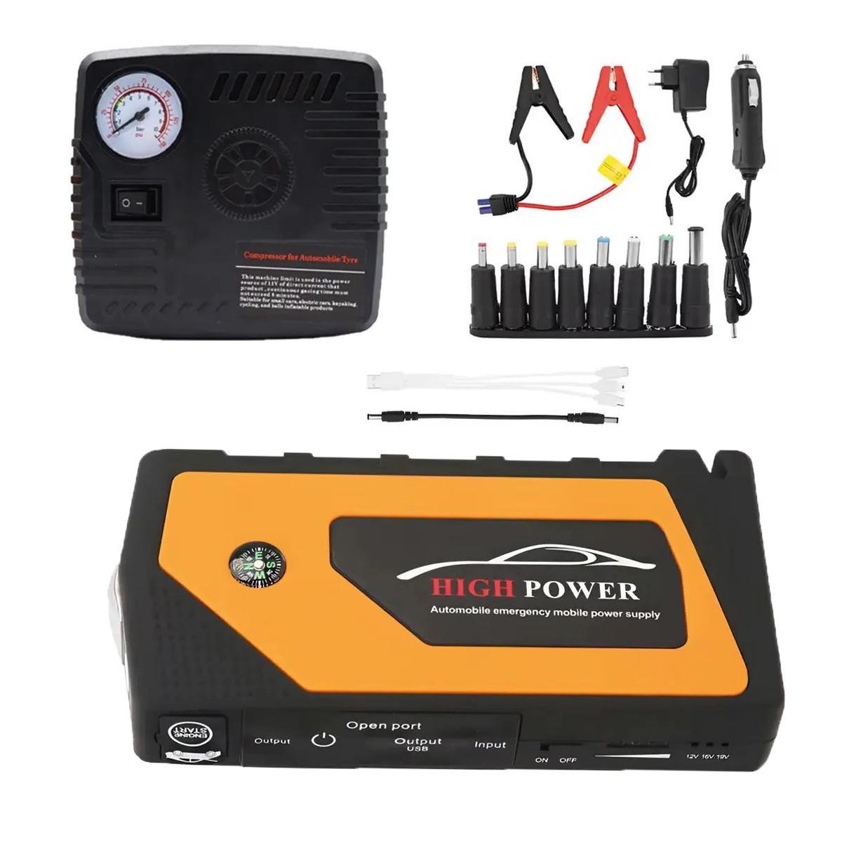 Пуско зарядное устройство High Power 9980 mAh с компрессором (021383)