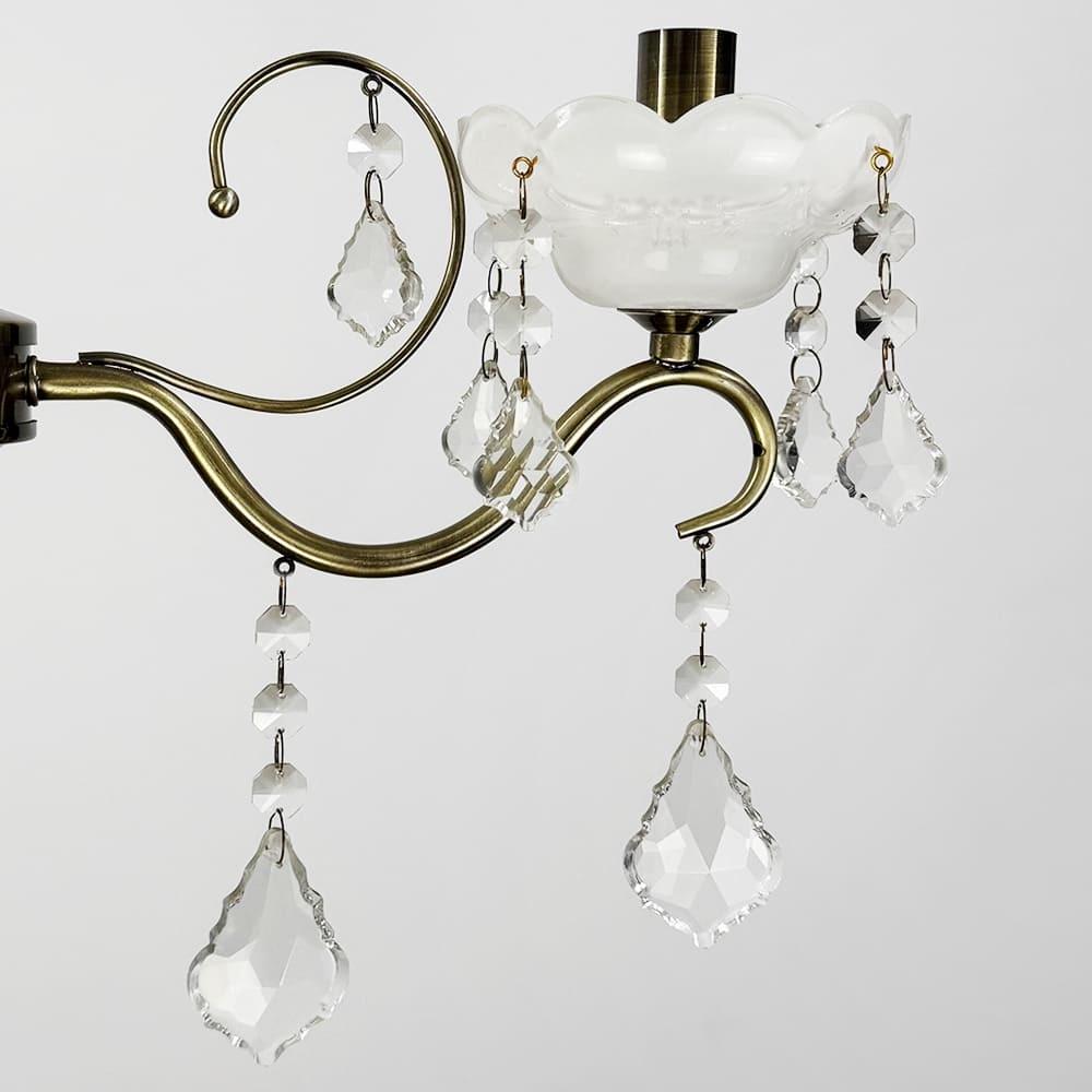 Люстра-подсвечник классическая на 8 ламп Ø 70 см Сатин (6028/8) - фото 4