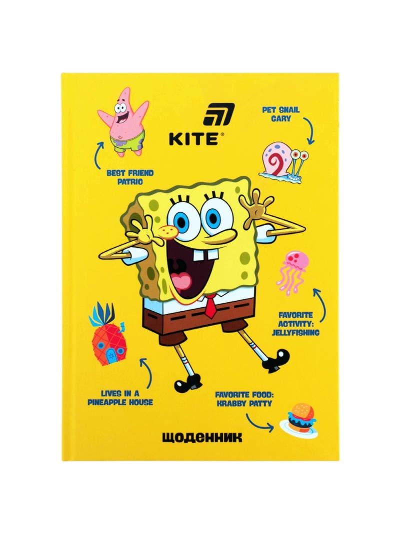 Щоденник шкільний KITE Sponge Bob тверда обкладинка (SB26-262)