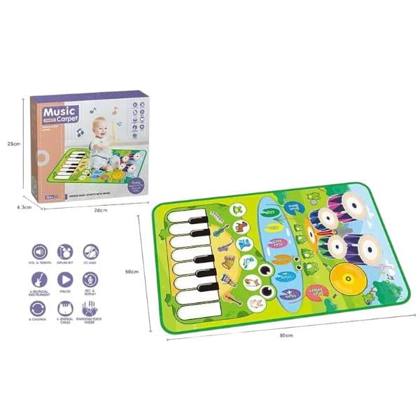 Коврик детский интерактивный 80х50 см Зеленый (MTK 035-2 A) - фото 2