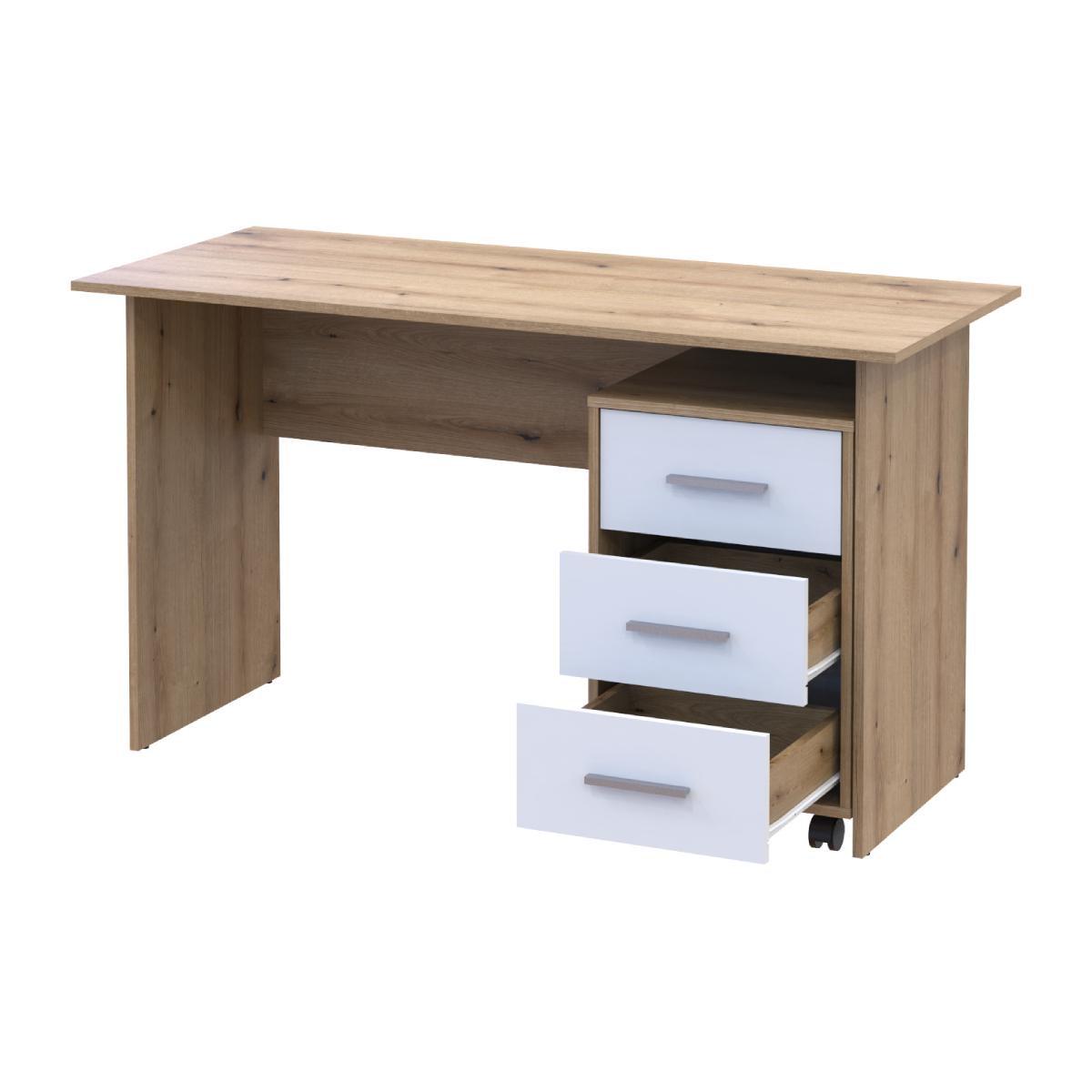 Офисный стол Doros Т3 120х60х78 см Дуб сонома/Белый (41901064) - фото 3 Офисный стол Doros Т3 120х60х78 см Дуб сонома/Белый (41901064) - фото 3