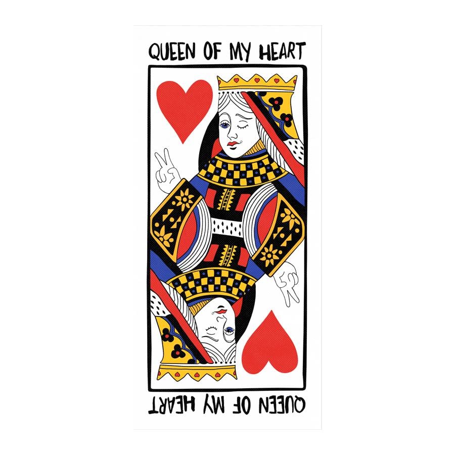 Полотенце с принтом Queen of my heart 150х70 см (PLB_21J030)