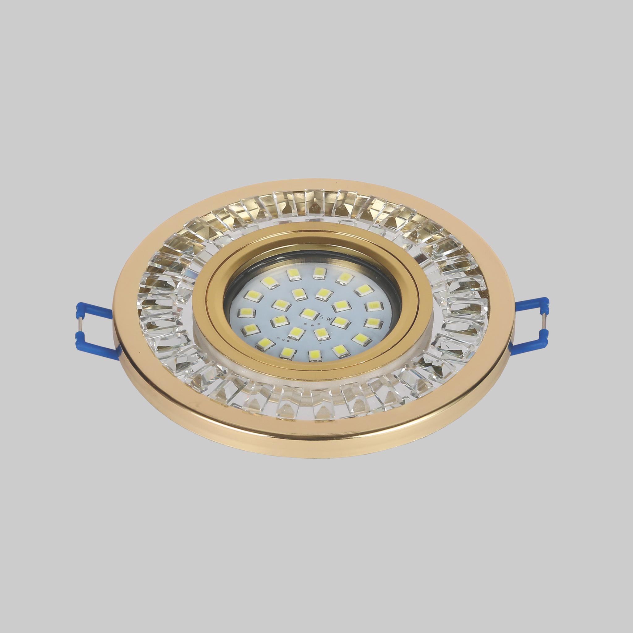 Светильник Glass Stones светодиодный круглый Золотой Светильник Glass Stones светодиодный круглый Золотой