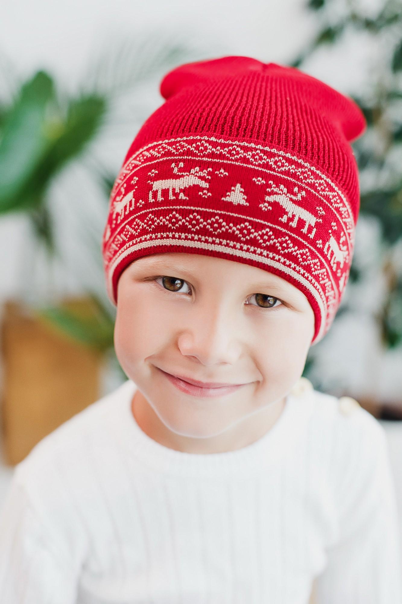 Шапка София 412-20 из шерсти мериноса 50-54 см Красный - фото 2 Шапка София 412-20 из шерсти мериноса 50-54 см Красный - фото 2