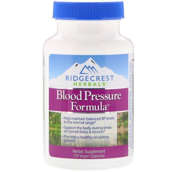 Комплекс для профілактики тиску та кровообігу RidgeCrest Herbals Blood Pressure Formula 120 Veg Caps (RCH549)