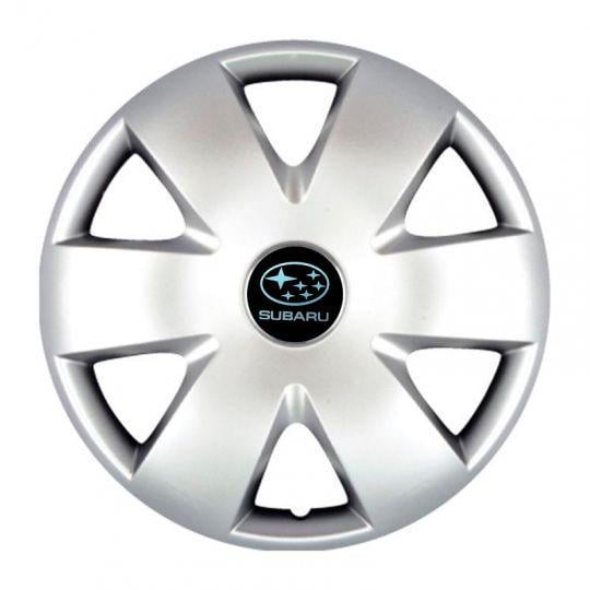 Автомобильные колпаки SKS 308 R15 с логотипом Subaru 4 шт. Серебристый