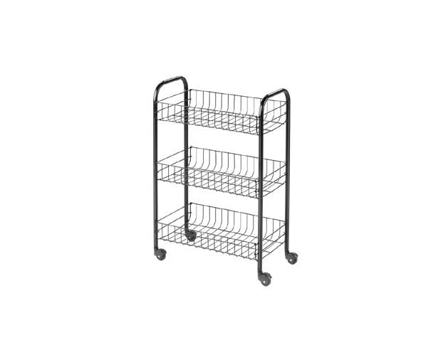 Этажерка METALTEX SIENA на 3 уровня пластиковое покрытие 41х23х63 см Черный (340633 073)