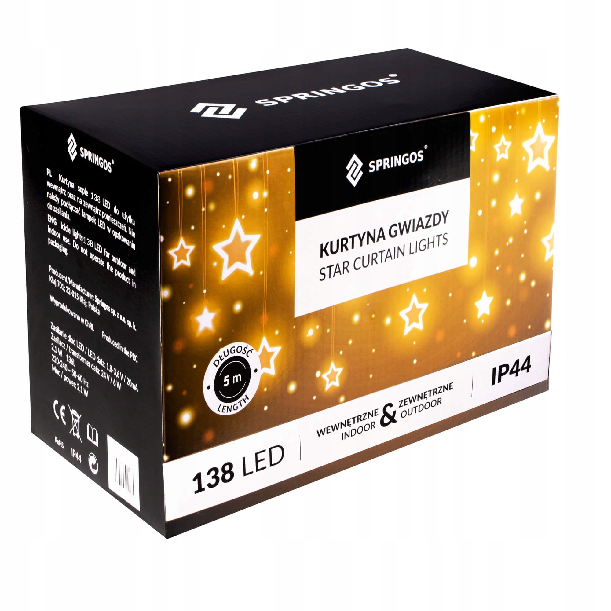 Гирлянда-бахрома Springos уличная2 м 138 LED Warm White (CL4012) - фото 7