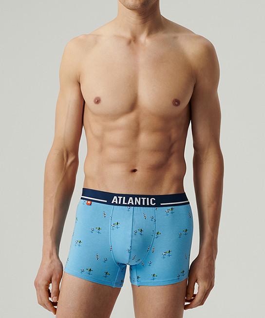 Комплект трусов-боксеров мужских Atlantic 3MH-213 M 3 шт. Голубой (27565565) - фото 2 Комплект трусов-боксеров мужских Atlantic 3MH-213 M 3 шт. Голубой (27565565) - фото 2