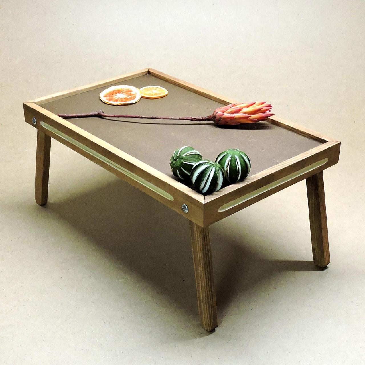 Столик-поднос для завтрака из дерева Орегон Амаретто (СТП-000136)