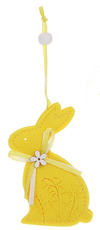 Набор пасхальных украшений на подвесе Кролик из фетра 2 шт. 9,5 см (42053)