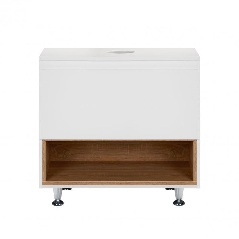 Тумба напольная со столешницей Q-tap Robin 700х616х437 White/Whitish oak (QT1380TNН7001WWO) Тумба напольная со столешницей Q-tap Robin 700х616х437 White/Whitish oak (QT1380TNН7001WWO)