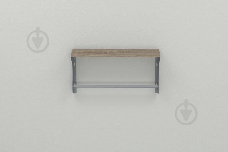 Полиця настінна Ferrum-decor Юзібі 270x700x150 метал Сірий ДСП Сонома Трюфель 16 мм (UZI0061)