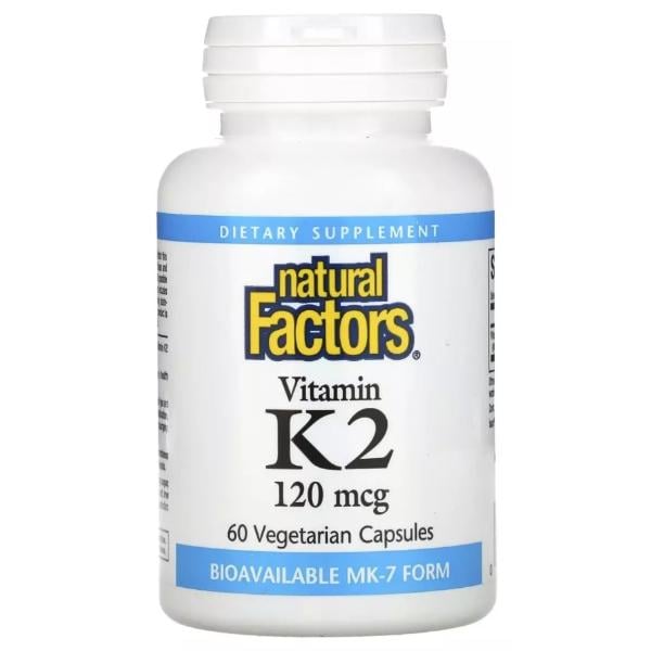 Вітамін K Natural Factors Vitamin K2 120 мг 60 veg. caps. (000022068)