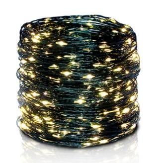 Гірлянда-нитка Роса USB з пультом на зеленому кабелі 20 м Теплий білий (1000-RV320G) - фото 3