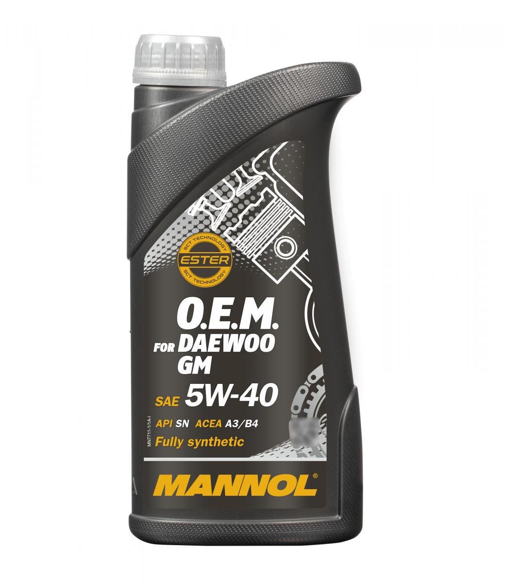 Моторное масло Mannol 7711 O.E.M. for DAEWOO GM 5W-40 1 л (MN7711-1)