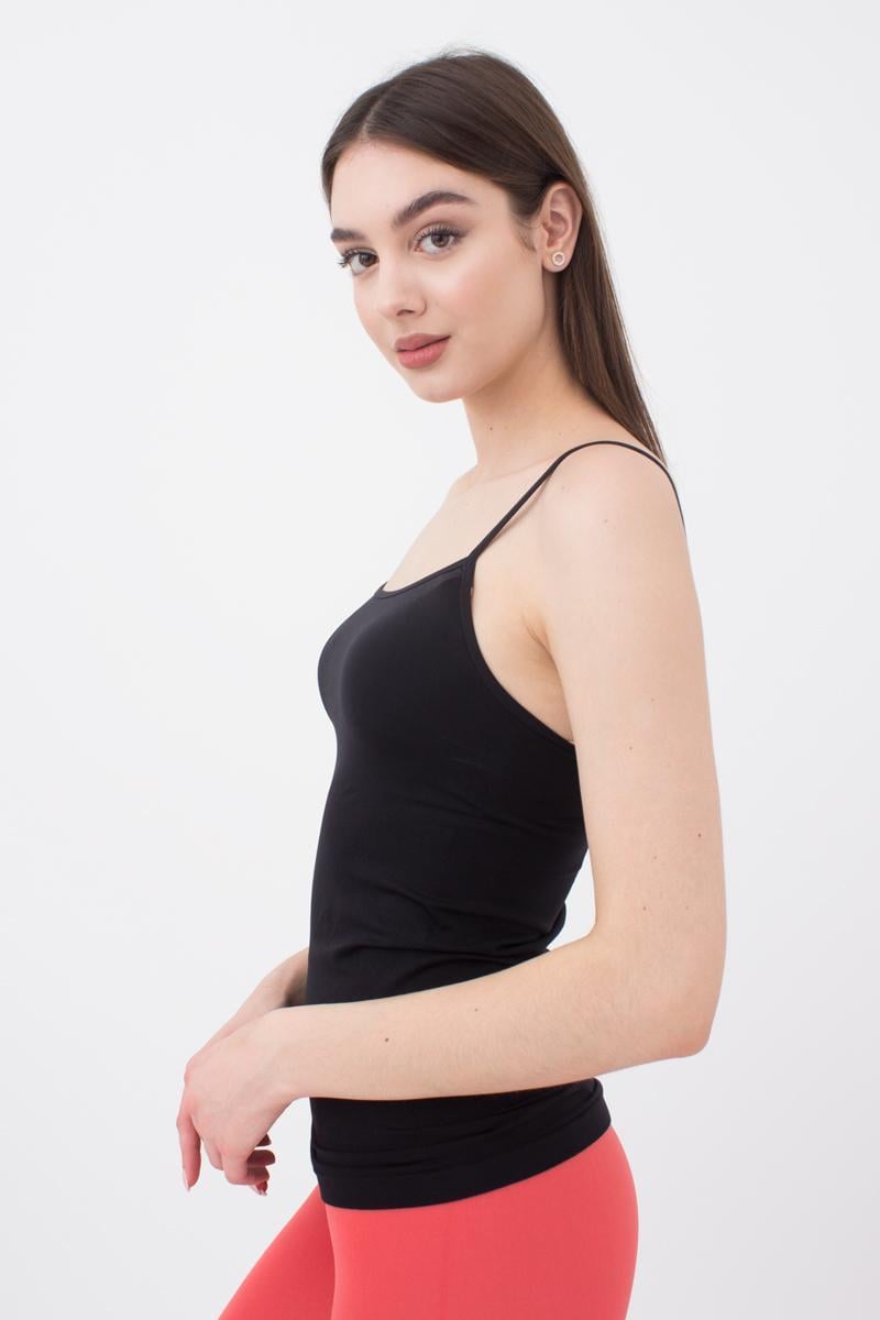 Женская майка бесшовная на тонких бретелях Giulia CAMISOLE L/XL Black-black (48231169121990 Женская майка бесшовная на тонких бретелях Giulia CAMISOLE L/XL Black-black (48231169121990