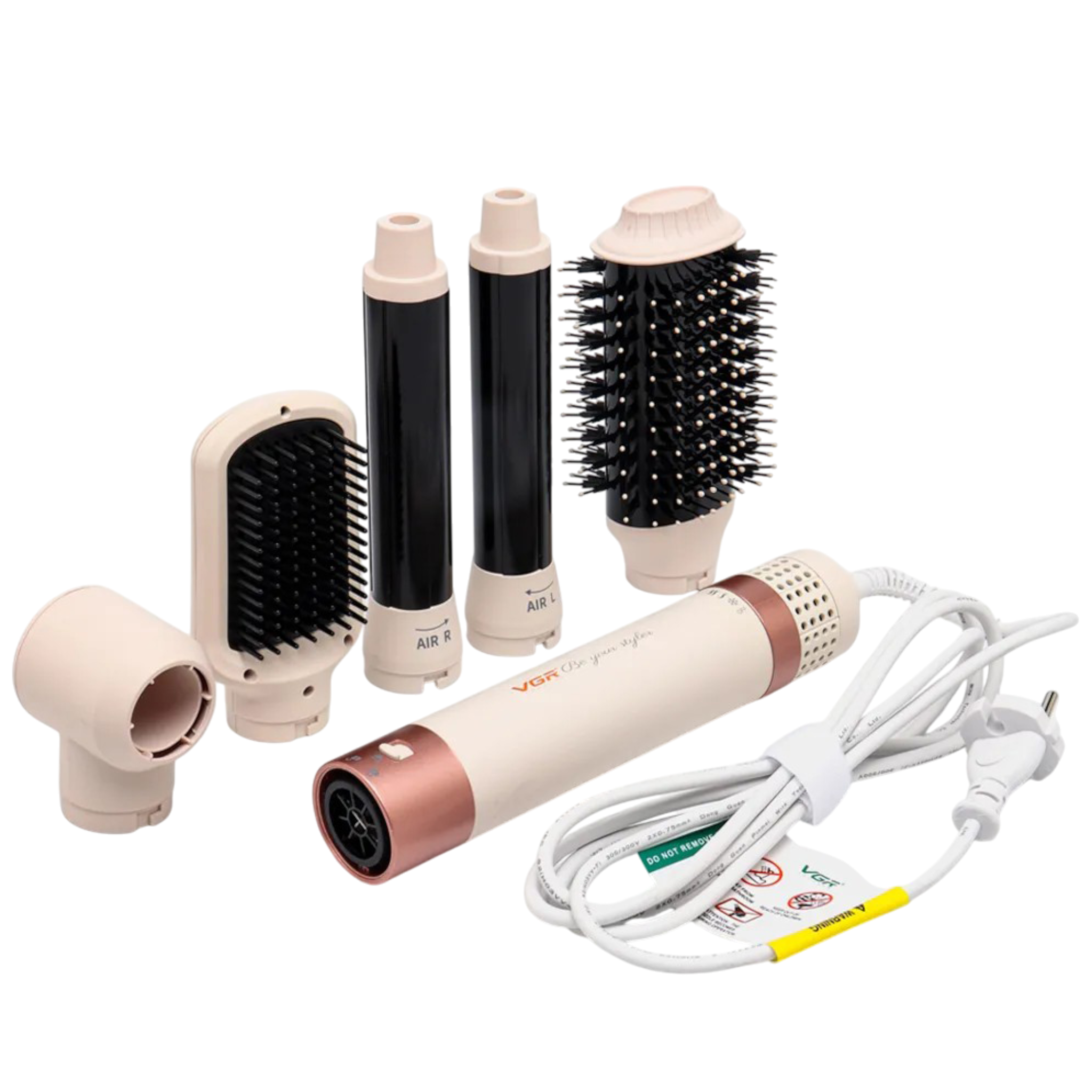 Фен-стайлер для волос 5в1 VGR 800 Вт 5 насадок 3 режими White (V-487)