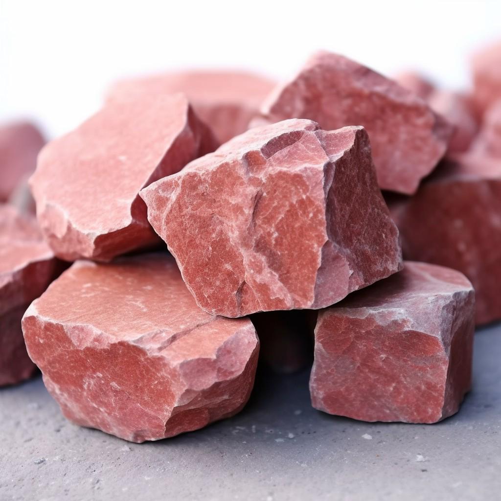 Каміння для бані Кварцит 80-200 мм 25 кг Малиновий