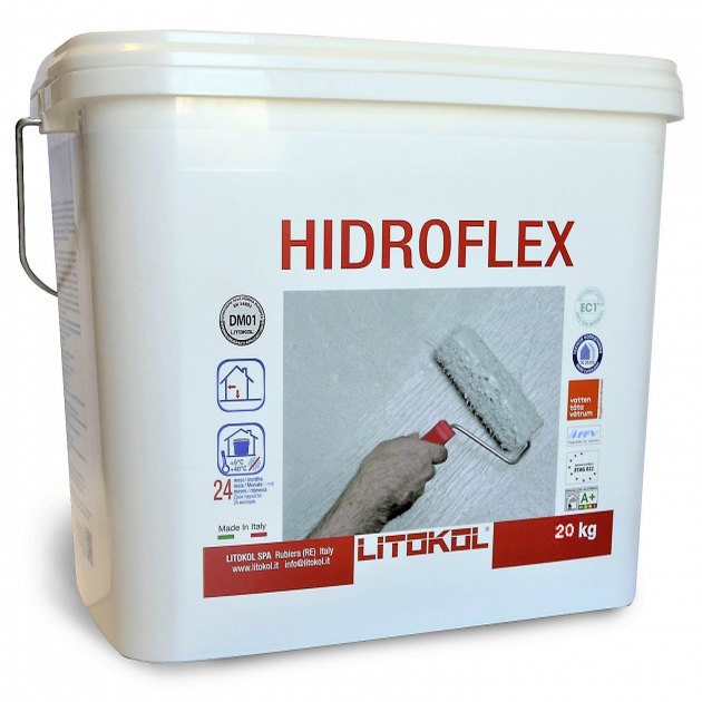 Гидроизоляция обмазочная для внутренних работ Litokol Hidroflex 20 кг (HFL0020)
