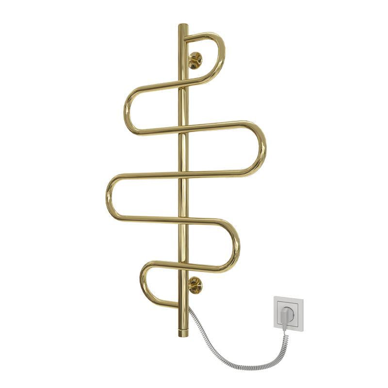 Рушникосушарка електрична KOSSER Ліана 900х550 ELR з регулятором змійовик Золотий (2000962924428)