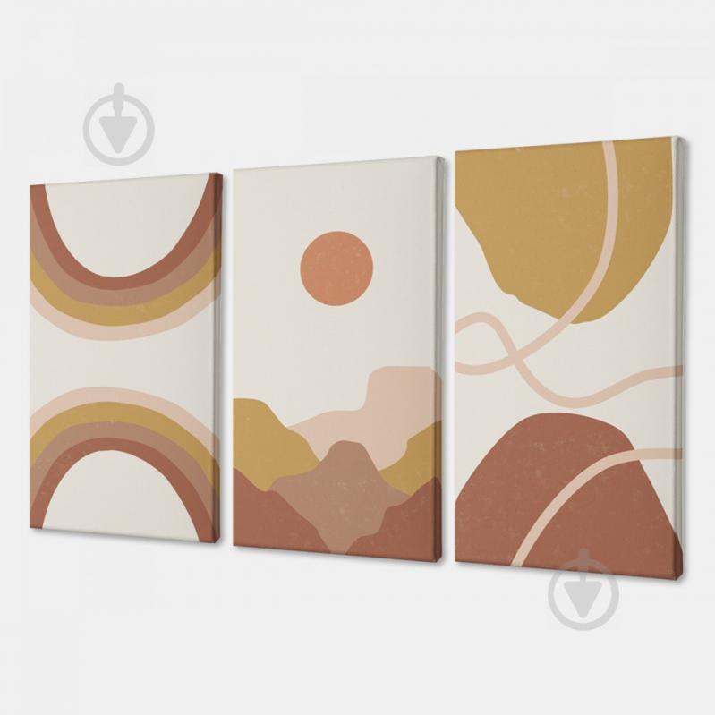 Модульная картина из трех частей Mountains Sunset Malevich Store 156x100 см (MK311605)
