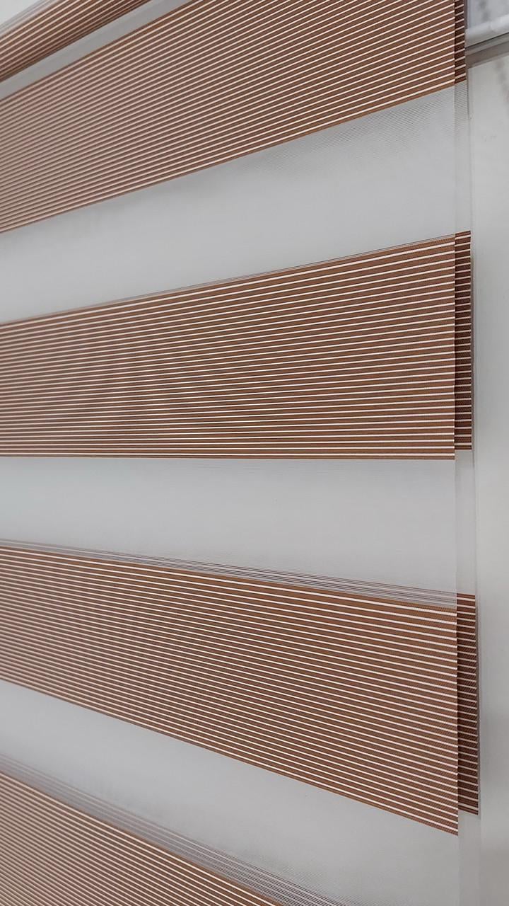 Рулонная штора день-ночь Miranda ВМ-2304 75х160 см Светло-коричневый (ВМ-2304-123)