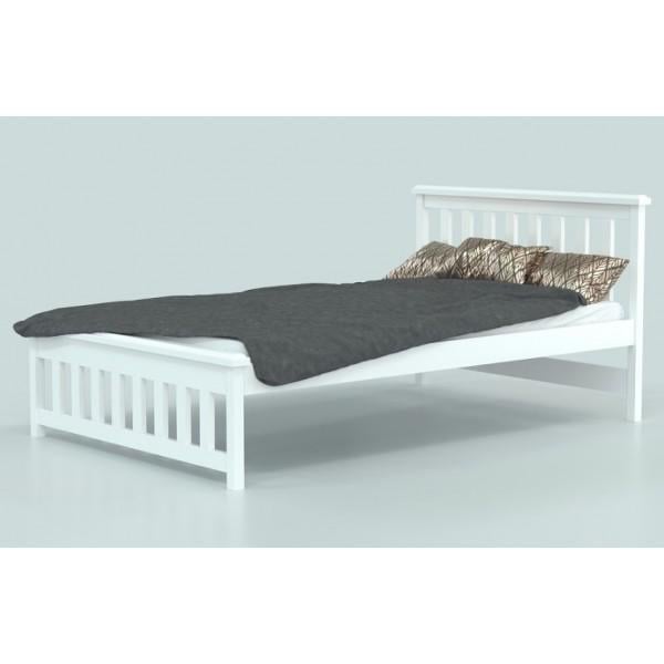 Кровать полуторная Luna Асти из натурального дерева 120х200 см Белый (43907)