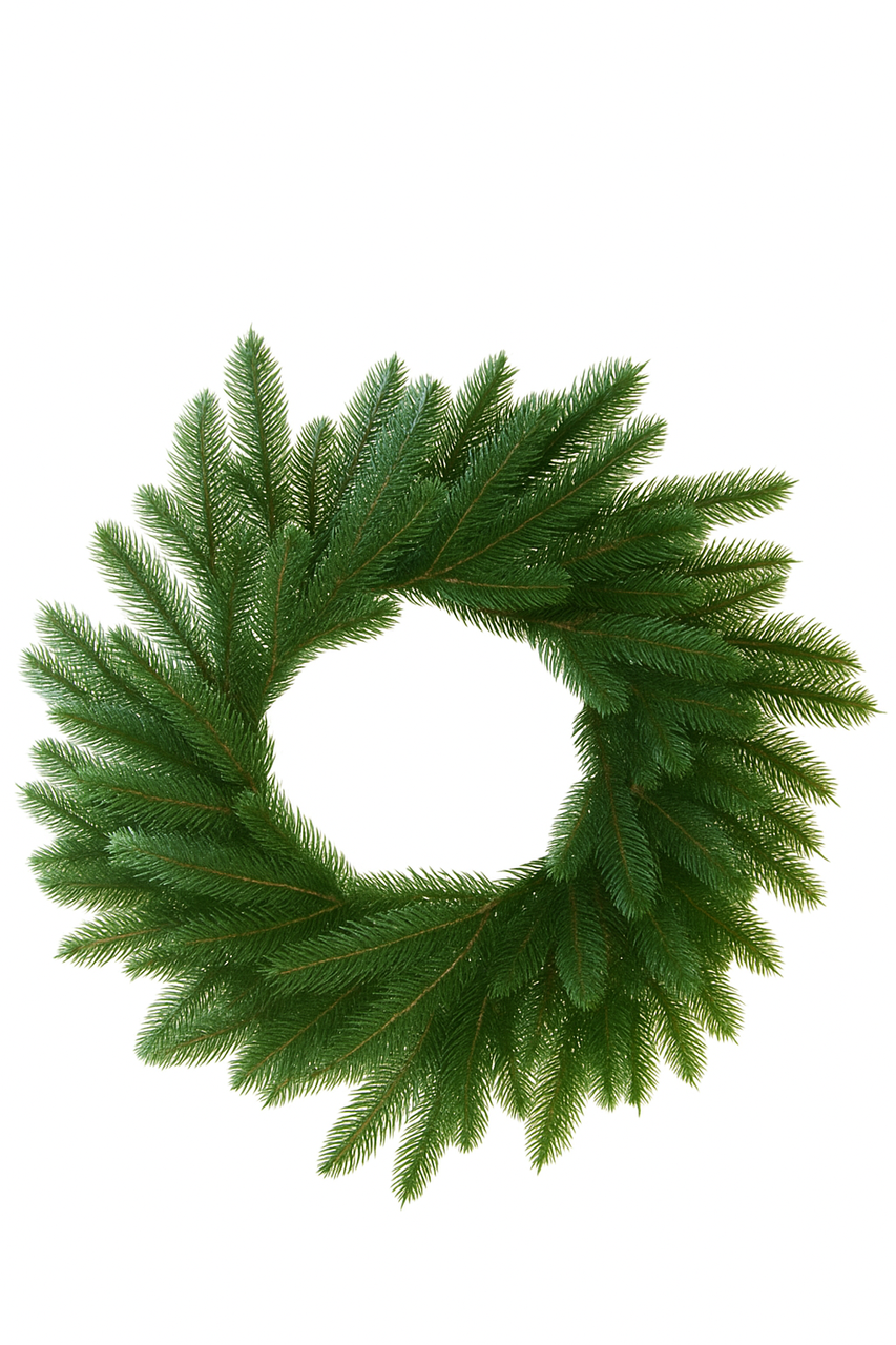 Вінок новорічний SGX Преміум литий 55 см Зелений (1258500300)