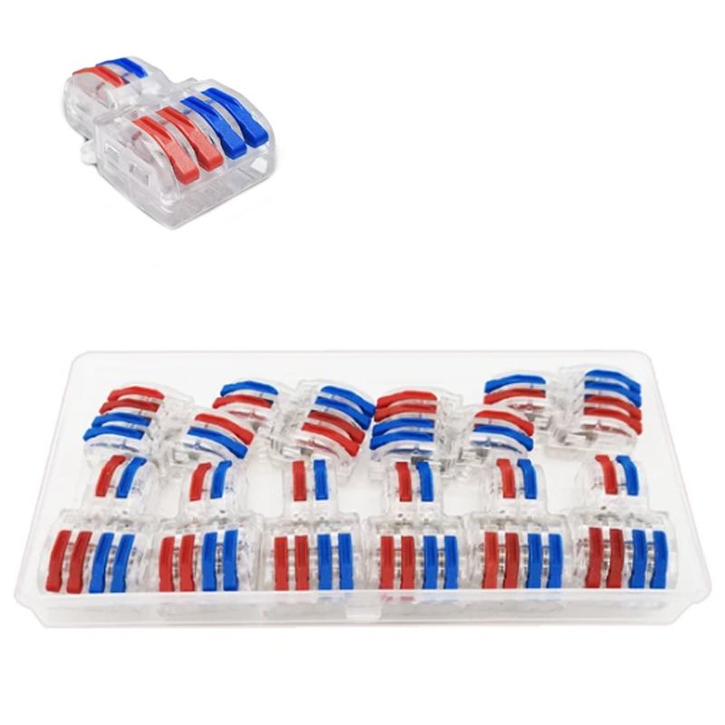 Набор клемм Tactix 0,08-4 мм2 32А 1-2+1-2 разветвитель одинарная 39х22,5х14,5 мм 10 шт. Разноцветный (SPL-42T-10box)