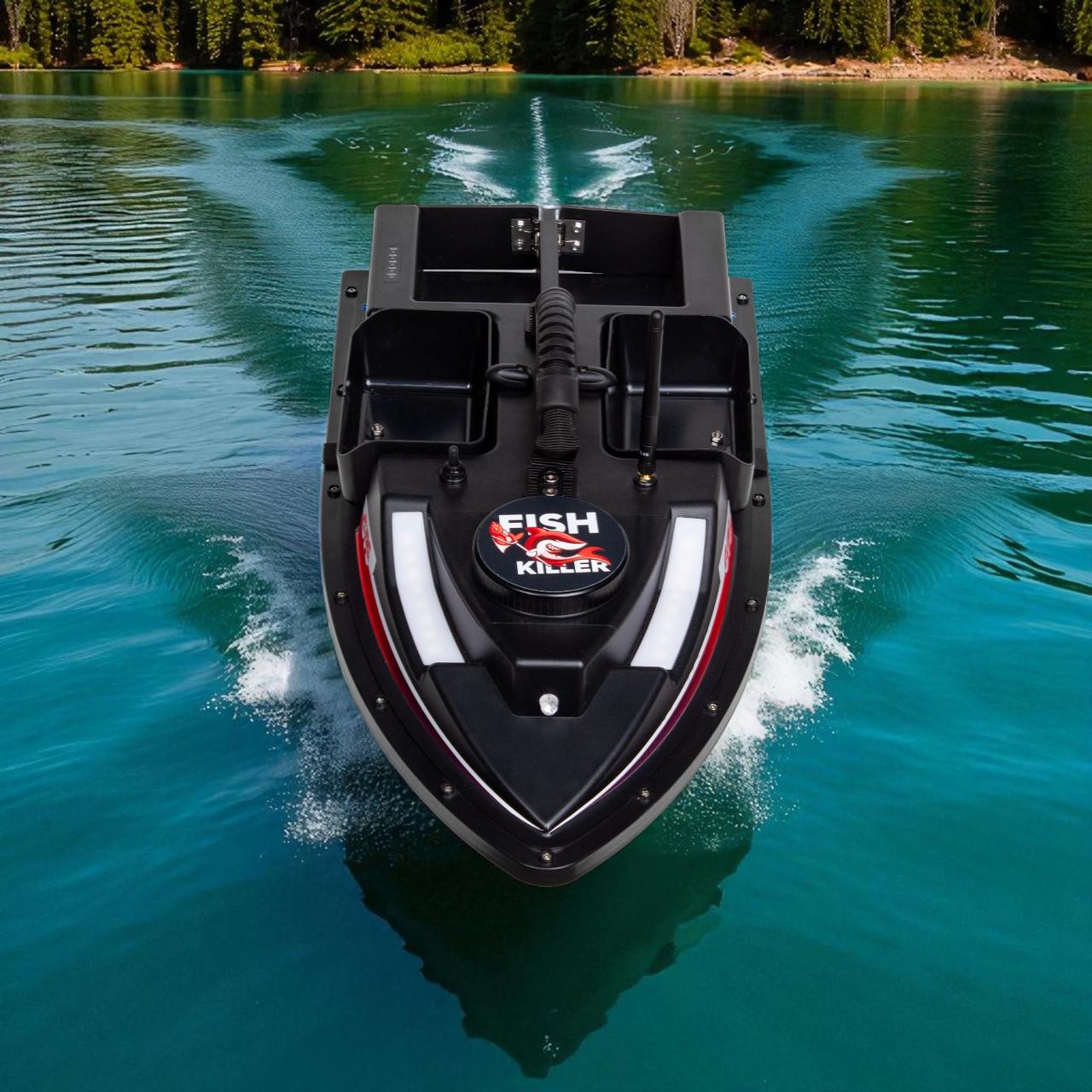 Човник короповий для завезення підгодовування Fish Killer Hunter з GPS на 100 пікселів 4 бункери автопілот до 2 кг до 500 м (2667664521) - фото 2 Човник короповий для завезення підгодовування Fish Killer Hunter з GPS на 100 пікселів 4 бункери автопілот до 2 кг до 500 м (2667664521) - фото 2